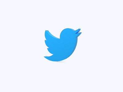 Twitter 3D icon