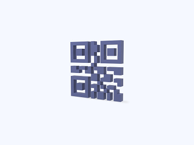 QR code 3D icon