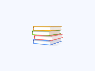 Books 3D icon 3d 3d art 3d artist 3d design 3d designer 3d icon 3d icons 3d modeling book books freebie freebies icon illustration ui