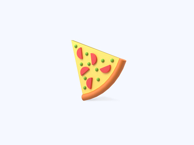 Pizza 3D icon 3d 3d art 3d artist 3d design 3d designer 3d icon 3d icons 3d modeling food freebie freebies icon illustration pizza ui