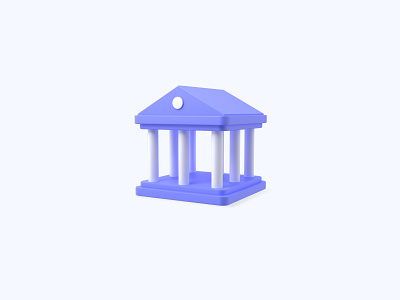 Bank 3D icon 3d 3d art 3d artist 3d design 3d designer 3d icon 3d icons 3d modeling bank freebie freebies icon illustration ui