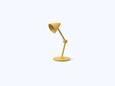 Desk lamp 3D icon