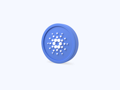 Cardano 3D icon 3d 3d art 3d artist 3d design 3d designer 3d icon 3d icons 3d modeling ada cardano coin crypto cryptocurrency freebie freebies icon illustration ui