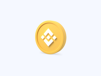 Binance coin 3D icon