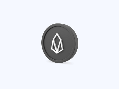 EOS 3D iocn 3d 3d art 3d artist 3d design 3d designer 3d icon 3d icons 3d modeling coin crypto crypto currency eos freebie freebies icon illustration ui