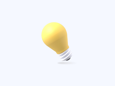 Light bulb 3D icon