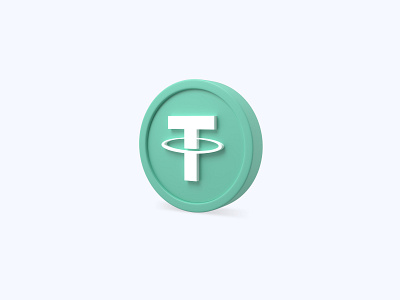 Tether 3D icon 3d 3d art 3d artist 3d design 3d designer 3d icon 3d icons 3d modeling crypto crypto currency freebie freebies icon illustration tether ui usdt