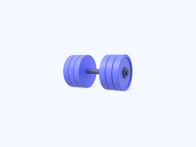 Gym 3D icon 3d 3d art 3d artist 3d design 3d designer 3d icon 3d icons 3d modeling dumbbell fitness freebie freebies gym icon illustration ui