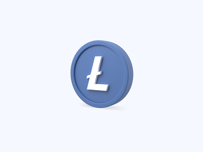 Litecoin 3D icon 3d 3d art 3d artist 3d design 3d designer 3d icon 3d icons 3d modeling coin crypto crypto currency freebie freebies icon illustration litecoin ltc ui