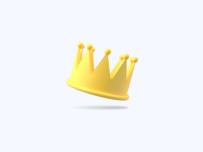 Crown 3D icon 3d 3d art 3d artist 3d design 3d designer 3d icon 3d icons 3d modeling crown freebie freebies icon illustration ui