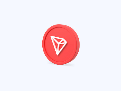 Tron 3D icon 3d 3d art 3d artist 3d design 3d designer 3d icon 3d icons 3d modeling coin crypto crypto currency freebie freebies icon illustration tron trx ui