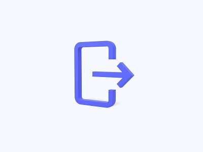 Logout 3D icon