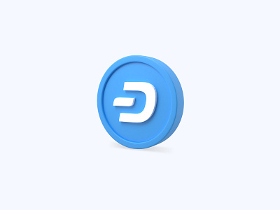 Dash 3D icon 3d 3d art 3d artist 3d design 3d designer 3d icon 3d icons 3d modeling coin crypto crypto currency dash freebie freebies icon illustration ui