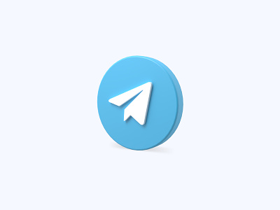 Telegram 3D icon