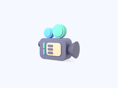 Video camera 3D icon