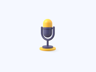 Microphone 3D icon