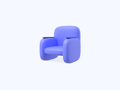 Chair 3D icon