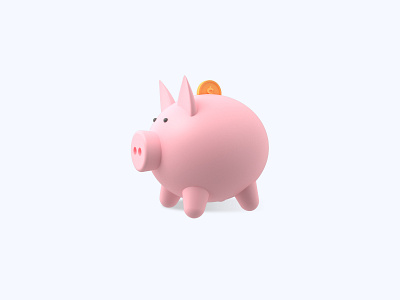 Piggy bank 3D icon 3d 3d art 3d artist 3d design 3d designer 3d icon 3d icons cash finance financial freebie freebies icon icons money piggy bank ui