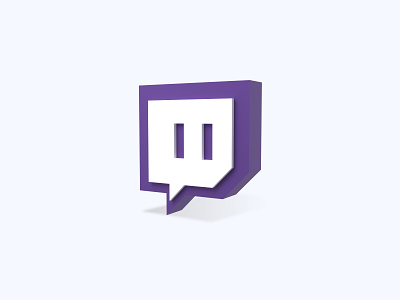 Twitch 3D icon