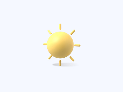 Sun 3D icon