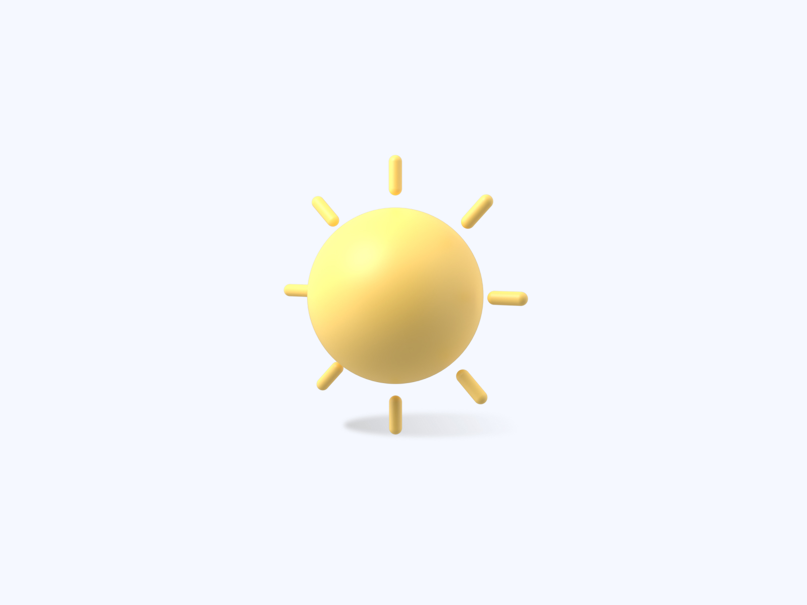 Sun 3D Icon By Free3dicon Com On Dribbble   Sun 4x 