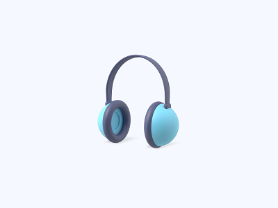 Headphones 3D icon