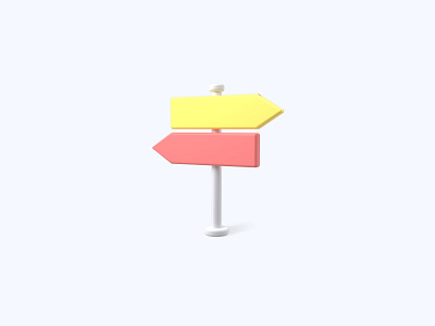 Road sign 3D icon