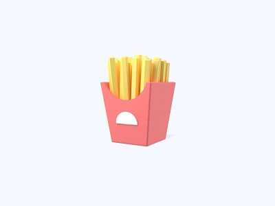 French fries 3D icon