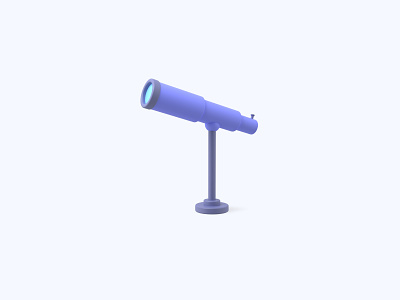 Telescope 3D icon