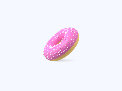 Donut 3D icon 3d 3d art 3d artist 3d design 3d designer 3d icon 3d icons donut freebie freebies icon icons ui