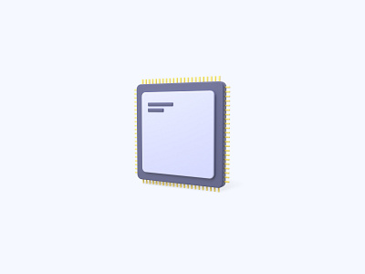 Processor 3D icon