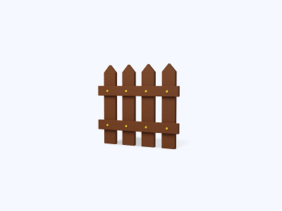 Garden fence 3D icon