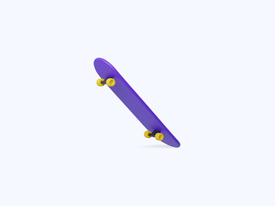 Skateboard 3D icon