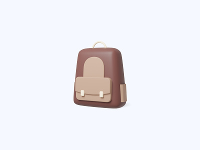 Backpack 3D icon 3d 3d art 3d artist 3d design 3d designer 3d icon 3d icons backpack freebie freebies icon icons ui