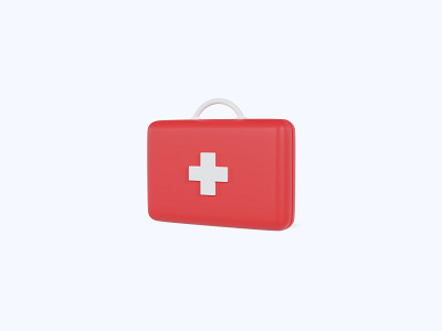 First aid kit 3D icon 3d 3d art 3d artist 3d design 3d designer 3d icon 3d icons first aid kit freebie freebies icon icons ui