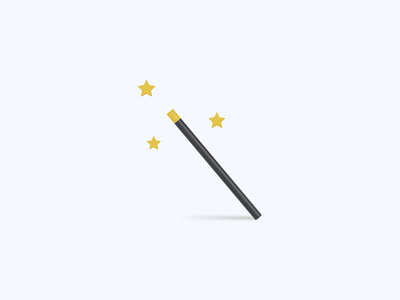 Magic wand 3D icon