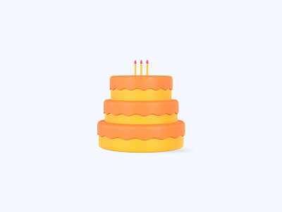 Cake 3D icon 3d 3d art 3d artist 3d design 3d designer 3d icon 3d icons birthday cake food freebie freebies icons ui