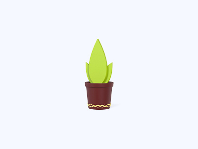 Plant 2 3D icon 3d 3d art 3d artist 3d design 3d designer 3d icon 3d icons freebie freebies icon icons plant plants pot ui