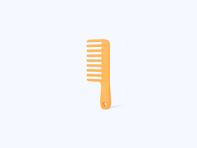 Hairbrush 3D icon