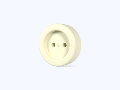 Electric socket 3D icon