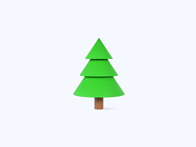 Christmas tree 3D icon