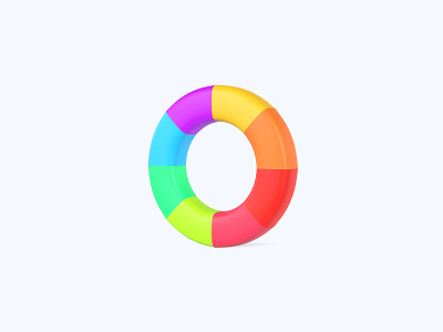 Color palette 3D icon