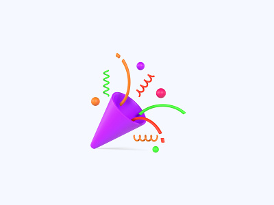 Confetti 3D icon