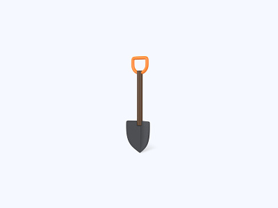 Shovel 3D icon 3d 3d art 3d artist 3d design 3d designer 3d icon 3d icons freebie freebies icon icons shovel ui