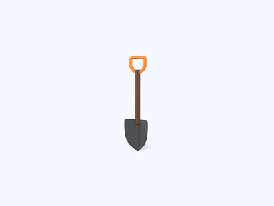 Shovel 3D icon