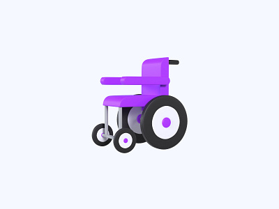 Wheelchair 3D icon 3d 3d art 3d artist 3d design 3d designer 3d icon 3d icons freebie freebies icon icons ui