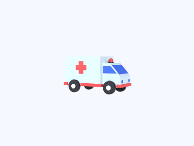 Ambulance 3D icon