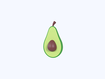 Avocado 3D icon