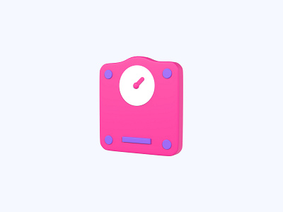 Body weight scale 3D icon
