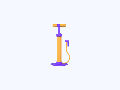 Bicycle pump 3D icon